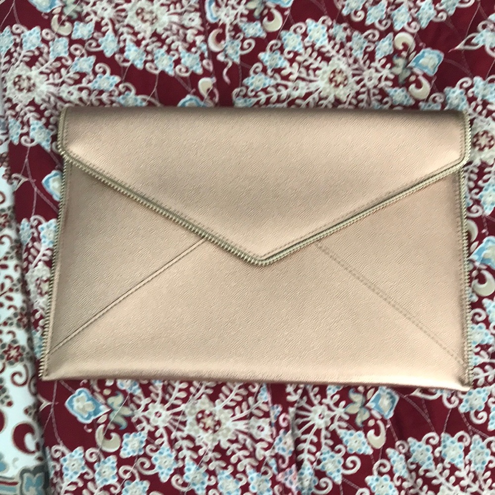 NWT Rebecca Minkoff Leo Clutch (Rose Gold)